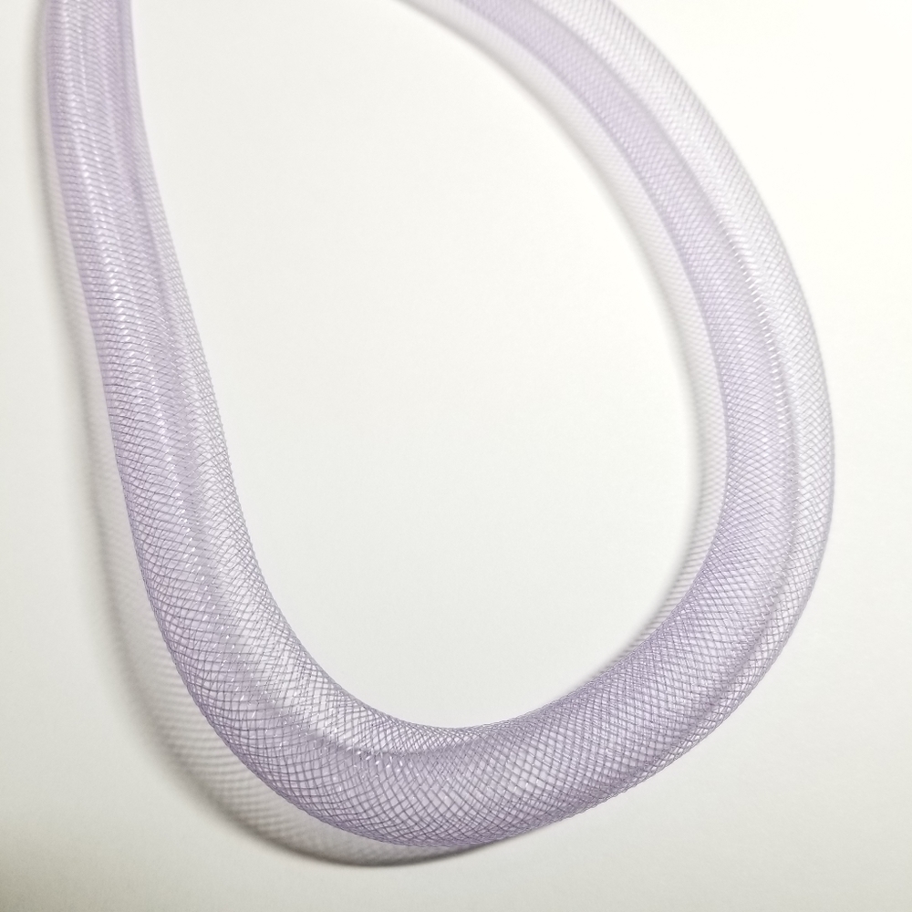 Relisted-Sajen mesh necklace Sterling Silver woven tube lavender purple - Picture 5 of 13